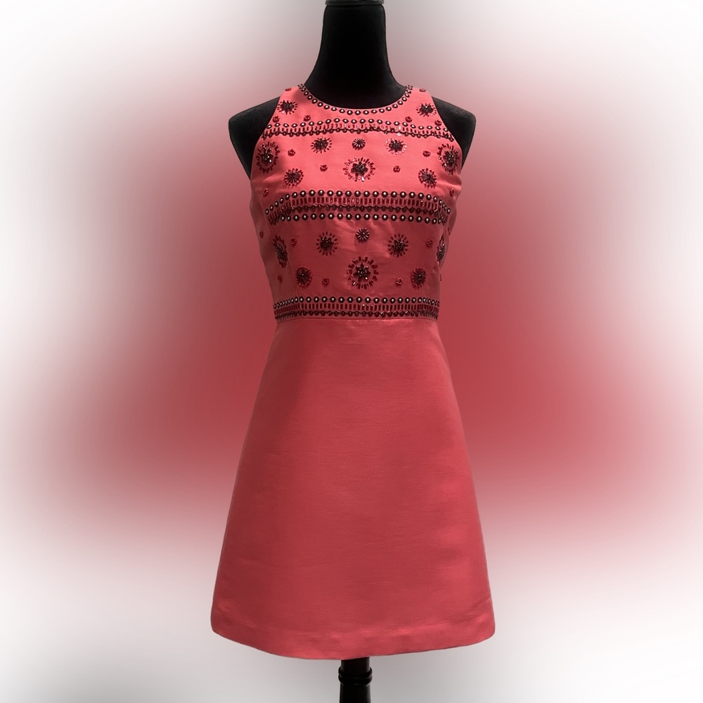 Kate Spade embellished A-line Dress in Pink | Size 4